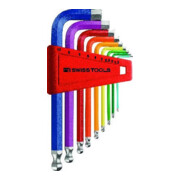 PB Swiss Tools RainBow Jeu de clés Allen coudées 9 pièces 1,5-10mm en support plastique