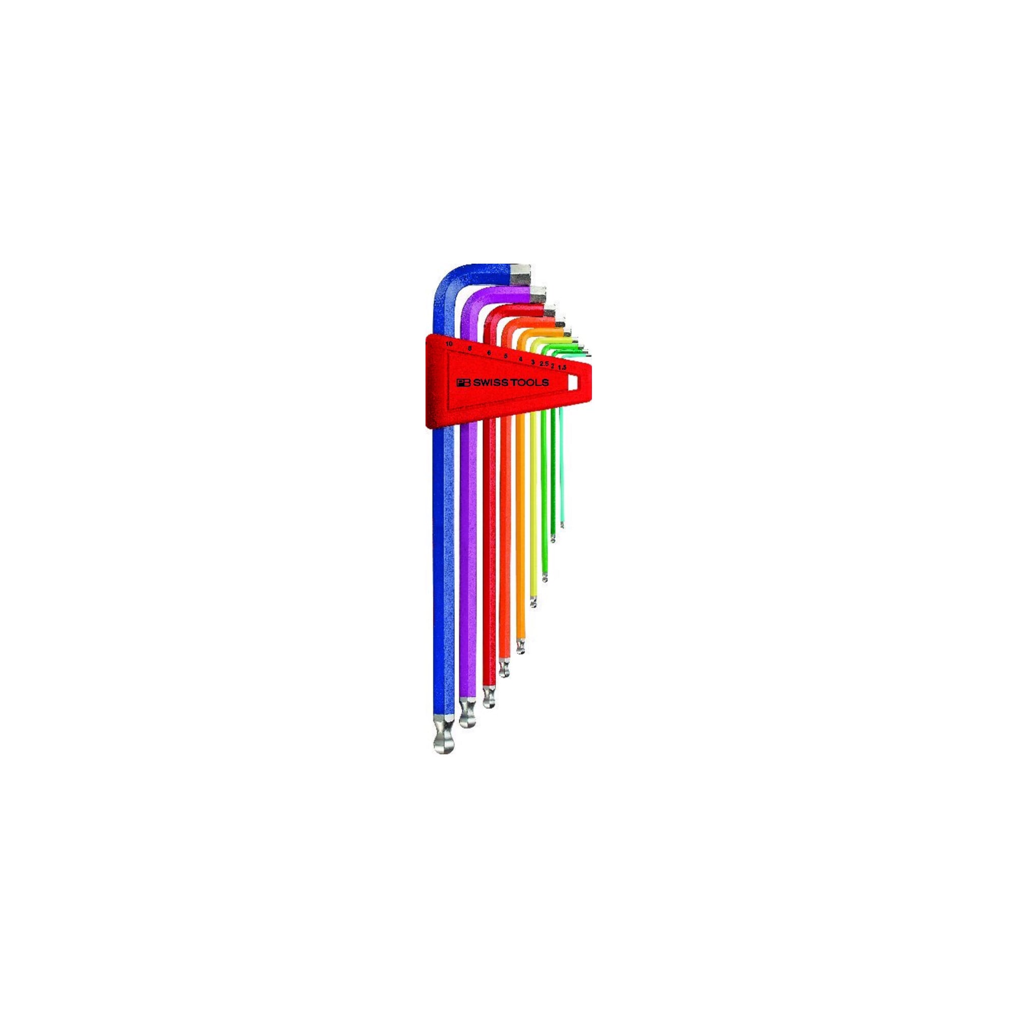 PB Swiss Tools RainBow Winkelschraubendreher- Satz im Kunststoffhalter 9-teilig 1,5-10mm