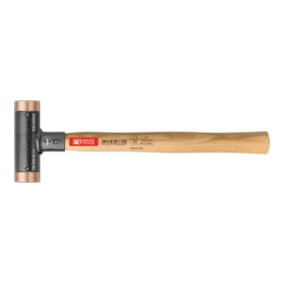 PB Swiss Tools Rückschlagfreier Hammer, mit Kupfer-Einsätzen, Hickory-Stiel