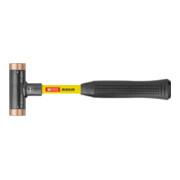 PB Swiss Tools Rückschlagfreier Hammer, mit Kupfer-Einsätzen, Superglas-Stiel, 24 mm
