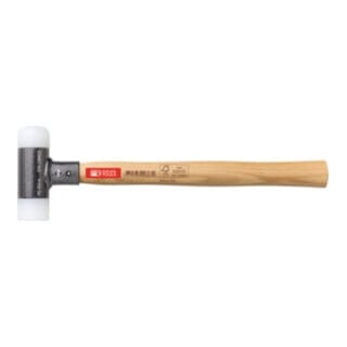 PB Swiss Tools Rückschlagfreier Hammer, mit Nylon-Einsätzen, Hickory-Stiel, 40 mm