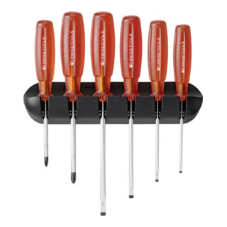 PB Swiss Tools Schraubendreher-Satz 6-teilig Schlitz PH im Wandhalter Multicraft