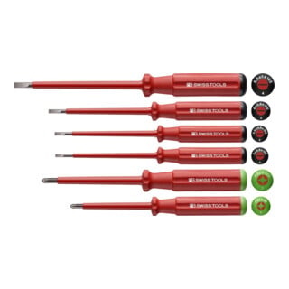 PB Swiss Tools Schraubendreher-Satz VDE 6-teilig Schlitz/PZ im Karton Classic