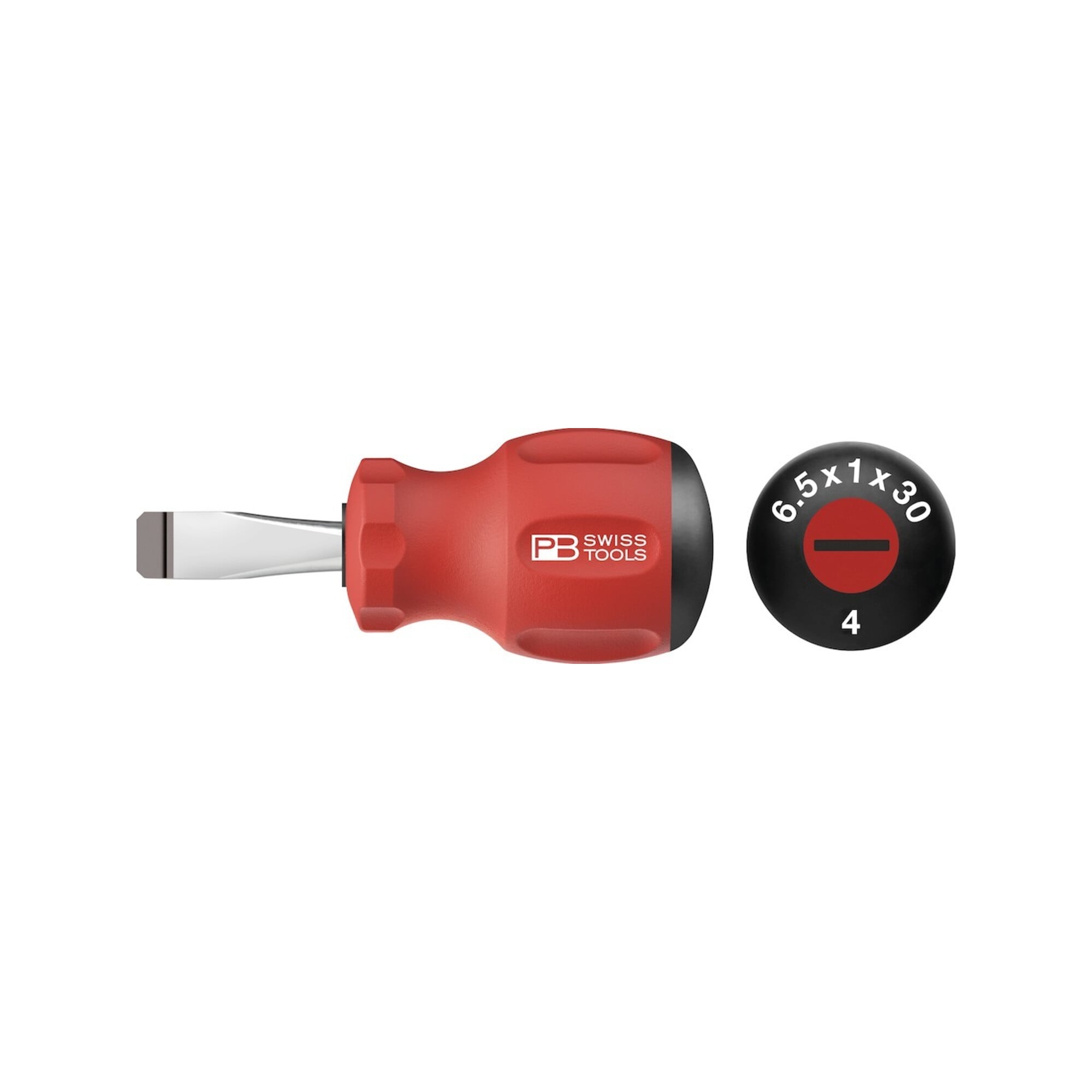 PB Swiss Tools Schraubendreher Stubby Schlitz 5,5x0,8x 30mm SwissGrip