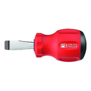 PB Swiss Tools Schraubendreher Stubby Schlitz 6,5x1 x 30mm SwissGrip