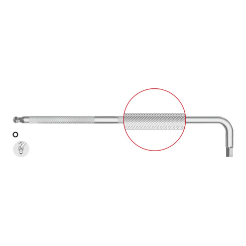 PB Swiss Tools Sechskant-Winkelschraubendreher, lang, verchromt