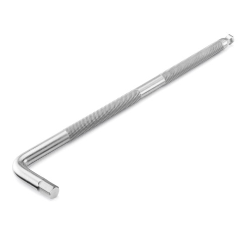 PB Swiss Tools Sechskant-Winkelschraubendreher, lang, verchromt, 3 mm, 130 x 24 mm