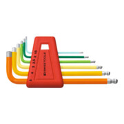 PB Swiss Tools Sechskant-Winkelschraubendreher-Satz, mit Kugelkopf, pulverbeschichtet, 6-teilig