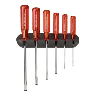 PB Swiss Tools Set de tournevis 6 pièces fente dans support mural Classic