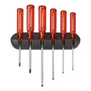 PB Swiss Tools Set de tournevis 6 pièces fente PH support mural Classic