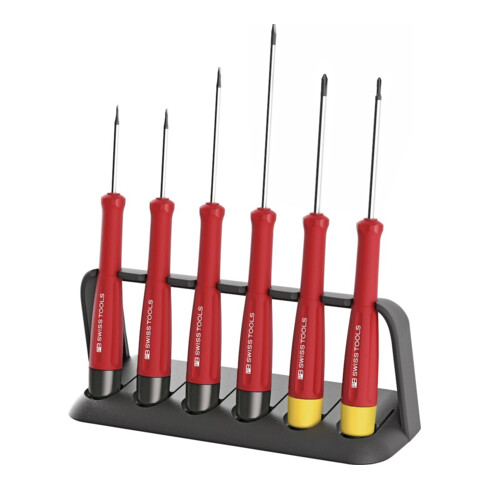 PB Swiss Tools Set de tournevis électronique 6 pièces fente/PH