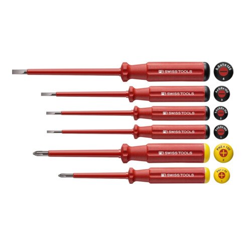 PB Swiss Tools Set de tournevis VDE 6 pièces fente/PH en boîte Classic