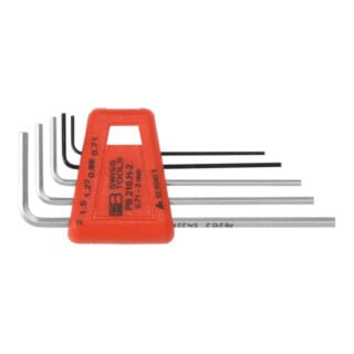 PB SWISS TOOLS Set di chiavi maschio esagonali piegate esecuzione cromata, 5pz.