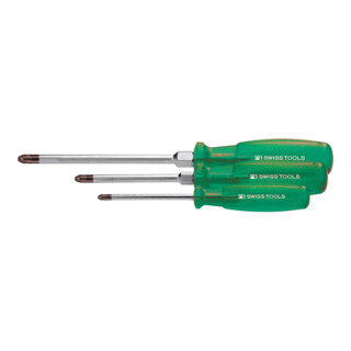 PB SWISS TOOLS Set di Giravite per viti a croce Pozidriv, impugnatura robusta "multicraft", 3pz.