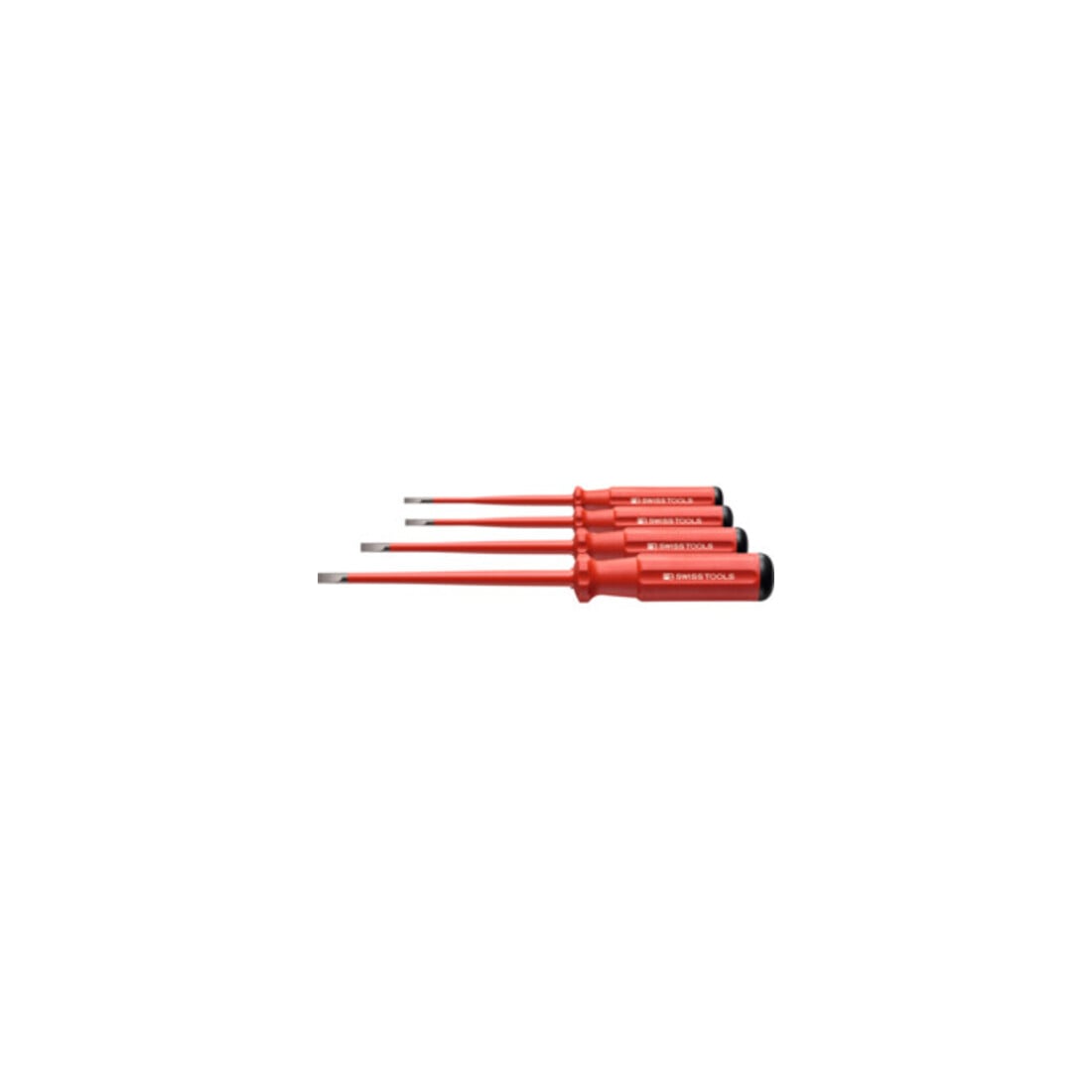 PB SWISS TOOLS Set di Giravite Slim per elettricisti per viti con intaglio Classic interamente isolati, 4pz.