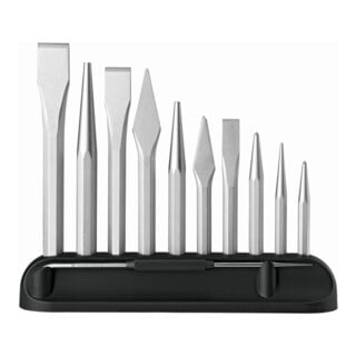 PB SWISS TOOLS Set di punteruoli e scalpelli con supporto di plastica qualità speciale, 11pz.