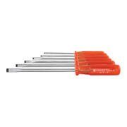 PB Swiss Tools Set Norm schroevendraaiers voor sleuf, met kunststof handvat, Aantal schroevendraaiers: 9
