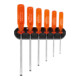 PB Swiss Tools Set Norm schroevendraaiers voor sleuf, met kunststof handvat en wandhouder, Aantal schroevendraaiers: 6-1
