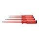 PB Swiss Tools Set Slim elektro-schroevendraaiers voor sleuf, Classic volledig geïsoleerd, Aantal schroevendraaiers: 4-1