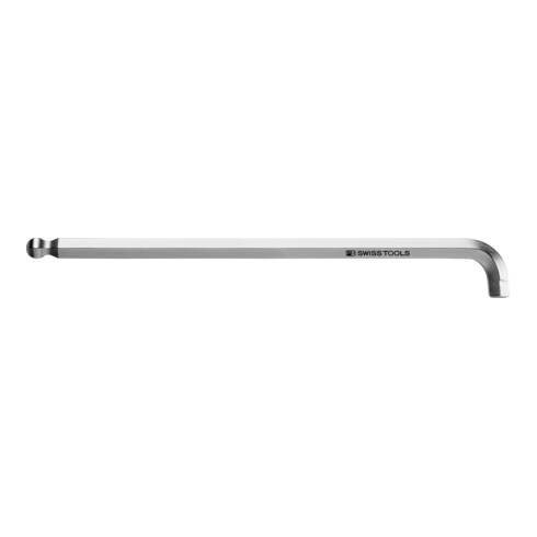 PB Swiss Tools Sleutels voor binnenzeskantbouten 90°-100° lang, met kogelkop en korte arm verchroomd, Zeskant: 10mm