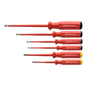 PB Swiss Tools Slim-Elektriker-Schraubendreher-Sortiment, vollisoliert, Schlitz und Phillips, 6-teilig