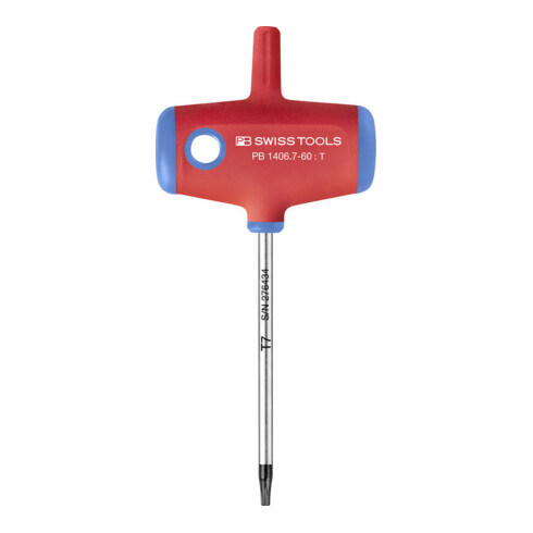 PB SWISS TOOLS Stiftsleutel voor Torx, met dwarsgreep, Torx-profiel: TX7