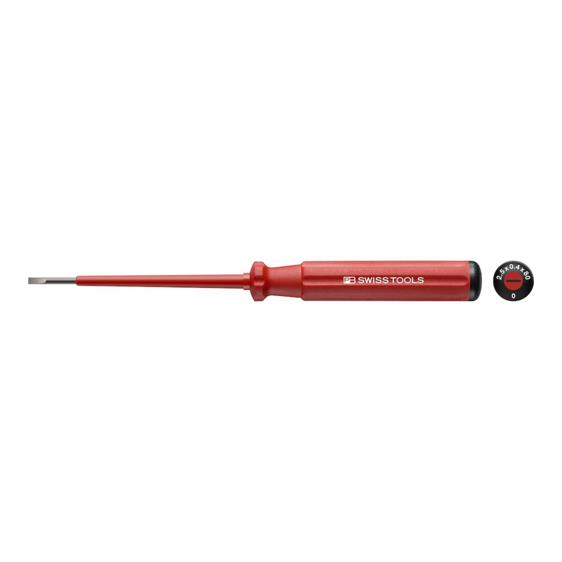 PB Swiss Tools Tournevis 5100 VDE Fente 2,5x0,4x 80mm Classic