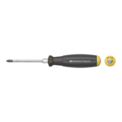 PB Swiss Tools Tournevis 8193 D PH1x 80 mm avec embout frappe SwissTools