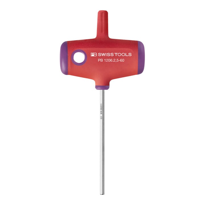 PB SWISS TOOLS Tournevis pour 6 pans creux, avec poignée transversale, Hexagonal : 2,5mm