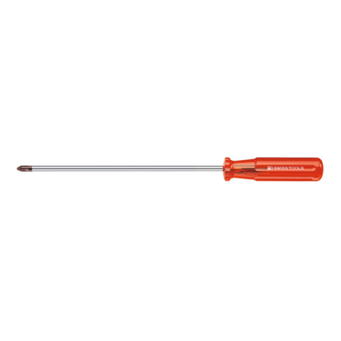 PB Swiss Tools Tournevis pour Phillips, long et avec manche en plastique, Taille empreinte cruciforme / Longueur lame: 1/130 mm