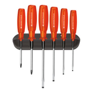 PB Swiss Tools Werkstatt-Schraubendreher-Sortiment, Schlitz und Phillips, 6-teilig