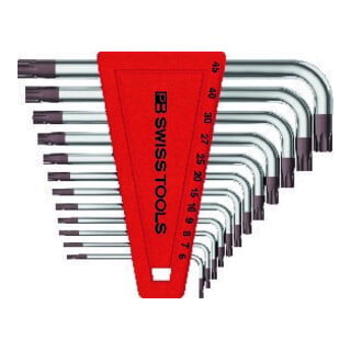 PB Swiss Tools Winkelschraubendreher- Satz im Kunststoffhalter 12-teilig T6-T45