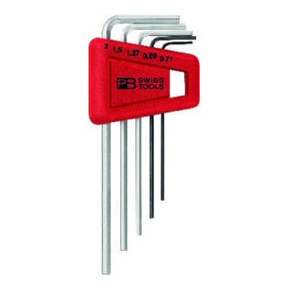 PB Swiss Tools Winkelschraubendreher- Satz im Kunststoffhalter 5-teilig 0,71-2mm
