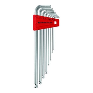 PB Swiss Tools Winkelschraubendreher- Satz im Kunststoffhalter 8-teilig 1,5-8mm lang Kugelkopf