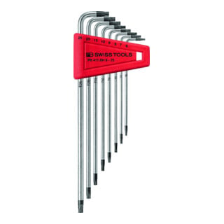 PB Swiss Tools Winkelschraubendreher- Satz im Kunststoffhalter 8-teilig T6-T25 Bohrung Swiss