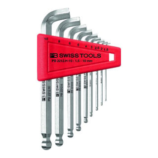 PB Swiss Tools Winkelschraubendreher- Satz im Kunststoffhalter 9-teilig 1,5-10mm 100Grad