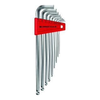 PB Swiss Tools Winkelschraubendreher- Satz im Kunststoffhalter 9-teilig 1,5-10mm lang Kugelkopf