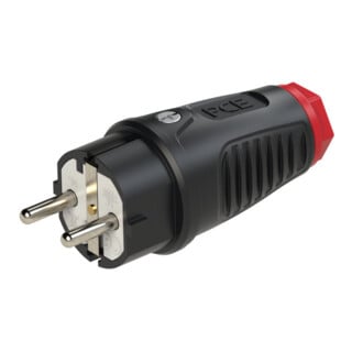 PCE Schutzkontaktstecker IP54 Gummi 16A / 250V AC / 3p (2P+E)