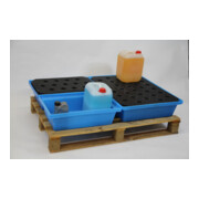 PE Bac de rétention sans grille pour petits contenants 59,5x39,5x17cm, 22 litres