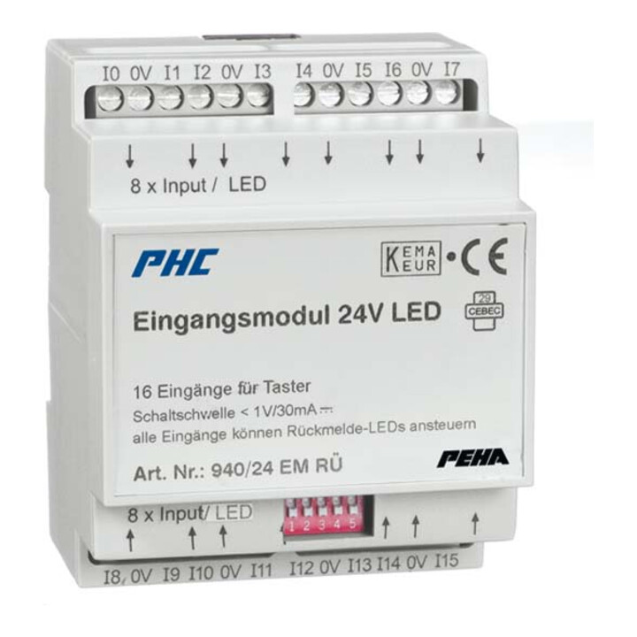 Peha Module d'entrée 24VDC 16 retours D 940/24 EM RÜ