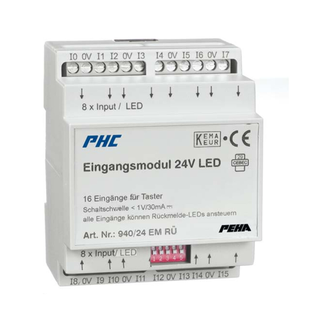 Peha Module d'entrée 24VDC 16 retours D 940/24 EM RÜ