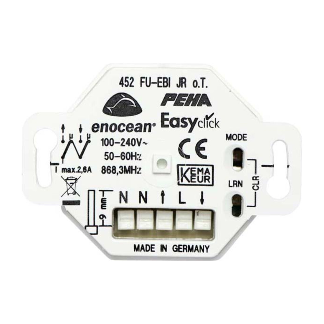 Peha Récepteur radio JR encastré 2 canaux D 452 FU-EBI JR O.T.