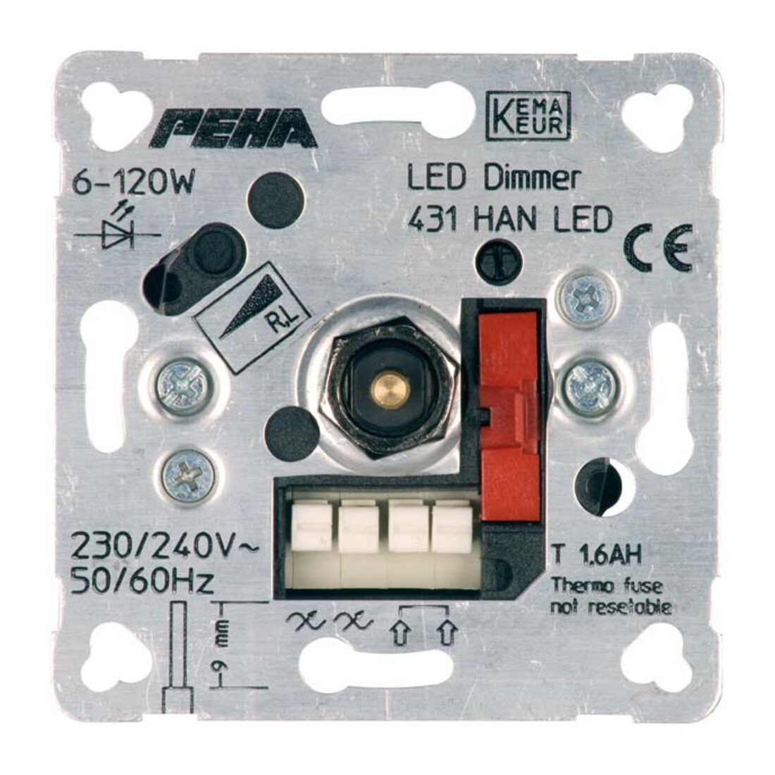 Peha Variateur rotatif encastré LED D 431 HAN sans interrupteur