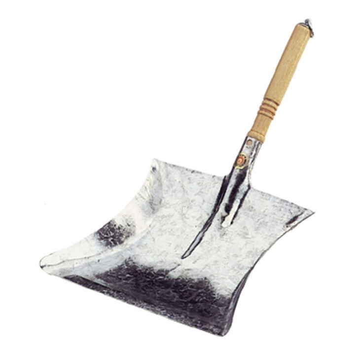 Pelle à poussière avec manche en bois métal galvanisé L. de lame 260xl. de lame