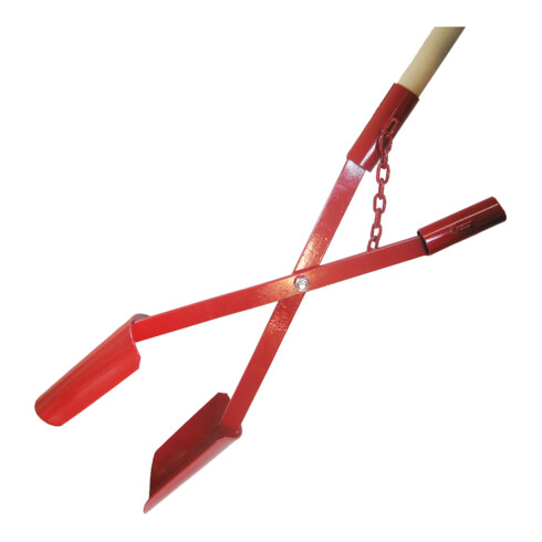 Pelle à trous de poteaux taille iqs 1 200 x 150/110 mm avec deux manches en frêne