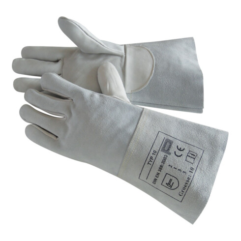 penkert Gants de soudeur Type 10 Cat. II, blanc, 35 cm, taille 10