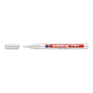 Edding Pennarello 751 linea bianca - punta a proiettile 1-2 mm