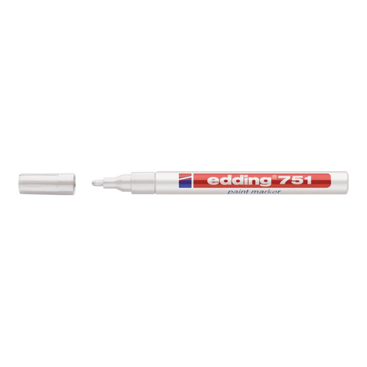 Edding Pennarello 751 linea bianca - punta a proiettile 1-2 mm