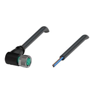 Pepperl+Fuchs Boîte de câbles V3-WM-BK10M-PUR-U noire 3 pôles coudée