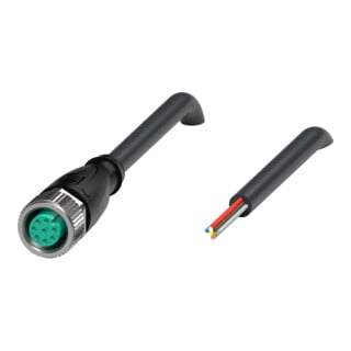 Pepperl+Fuchs Boîtier de câble V19-G-BK10M-PUR-U noir 8 pôles droit M12 codé A